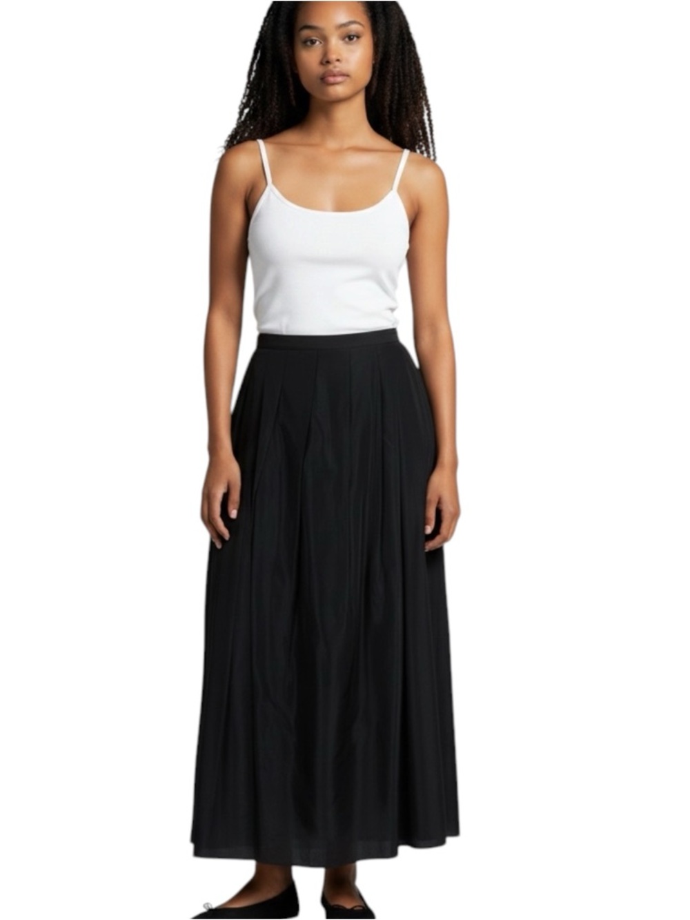 Toby Black Pleated Maxi Skirt NWOT Size 14